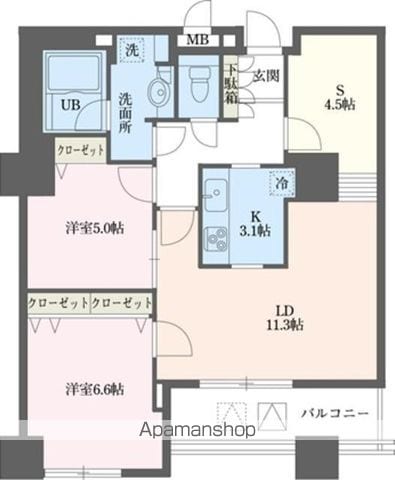 【ドゥーエ横浜駅前の間取り】