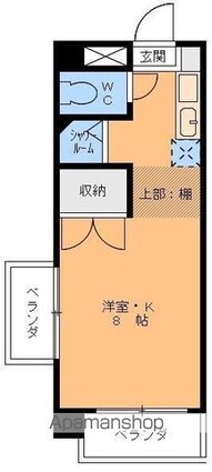 ハイツフォーラム[1K/20.12m2]の間取図