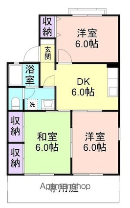 セジュールＮ[3DK/53.68m2]の間取図