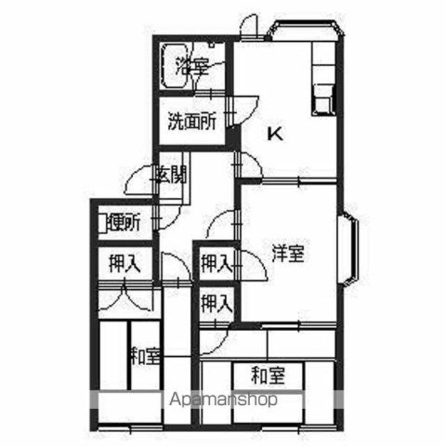 ラベニューコスモ[3DK/52m2]の間取図