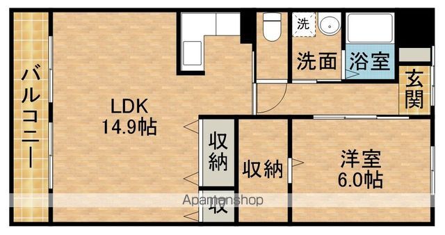 ココモ岡田マンションの間取り写真