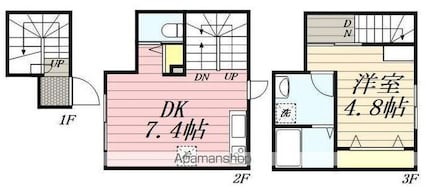 ソルナクレイシア御殿山[1DK/38.09m2]の間取図