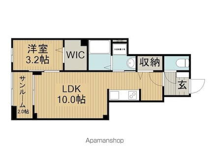 フィールドヒル　茅野[1LDK/38.52m2]の間取図