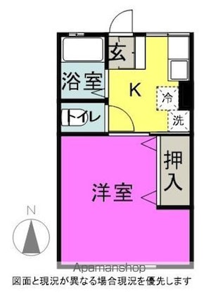 コーポ市川[1K/23.52m2]の間取図