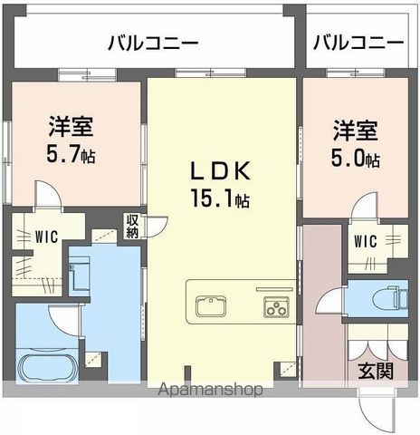シャーメゾン ブルーム 楠葉の間取り写真