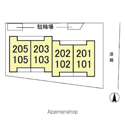 ＤーＲｏｏｍ　ｎａｋａｎｏ[1LDK/32.02m2]の配置図
