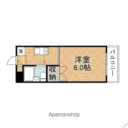 メゾンさつき[1R/18.48m2]の間取図