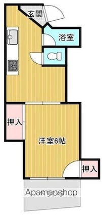 世継ビル[1K/28.9m2]の間取図