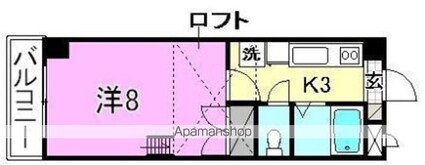 ステューディオ　ツキヤマ[1K/23.7m2]の間取図