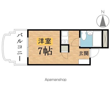 トレンタハウス八王子[1R/16.02m2]の間取図