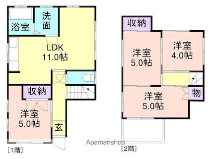岩出市相谷戸建（１４０－９）[4LDK/83m2]の間取図
