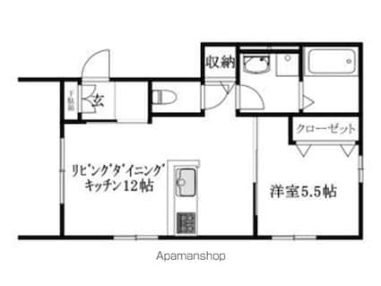 ＭＫＯ中須賀Ａ[1LDK/42.76m2]の間取図
