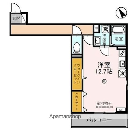 Ｂｅｌｌａ　ｖｉｓｔａ　南草津（ベラヴィスタ）[1R/39.31m2]の間取図