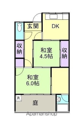 宇須長屋[2DK/53.83m2]の間取図