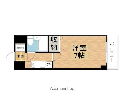 エレガンスコート瀬田[1K/18.98m2]の間取図