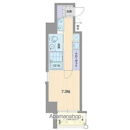 ライブコート千種[1K/27.41m2]の間取図