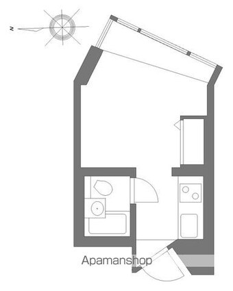 スタジオ明泉[1R/16.72m2]の間取図