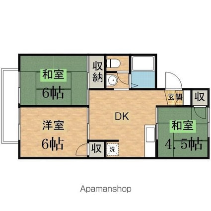 コーポアリセイ[3DK/50.19m2]の間取図
