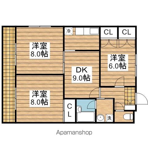 【昭島市田中町のマンションの間取り】