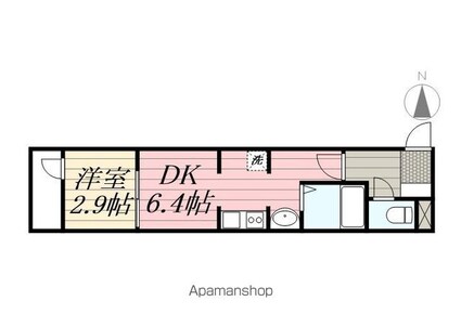 Ｇｒａｎｄ　Ｆｏｒｅｔ　[1DK/22.1m2]の間取図