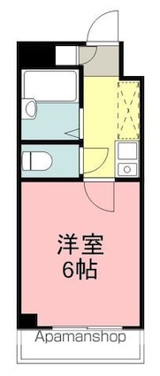 ベルシティ米ヶ袋リバース[1K/18.23m2]の間取図