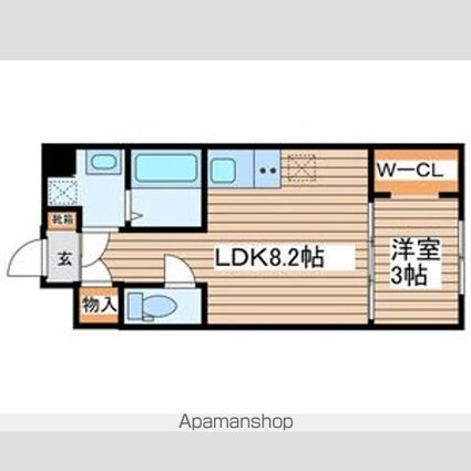 Ａｍｉｒｌ　Ｐｒｅｍｉｅｒ　Ｈｅｉａｎ－ｄｏｒｉ[1LDK/30.63m2]の間取図