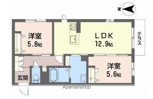 【岩出市川尻のアパートの間取り】