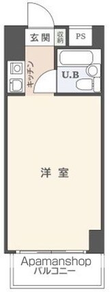東京都世田谷区三軒茶屋２丁目[1R/15.81m2]の間取図