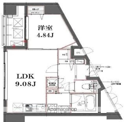 東京都杉並区高円寺南１丁目[1LDK/36.71m2]の間取図
