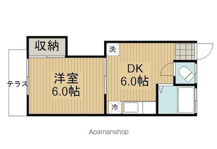 ドリームハイツ[1DK/25.02m2]の間取図