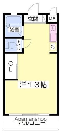 ＲＩＣＨ　ＦＩＥＬＤ土居田[1R/23.43m2]の間取図