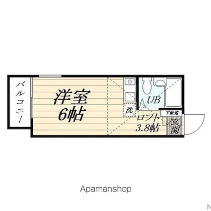 ＳＴＡＧＥモンクール[1R/12.42m2]の間取図