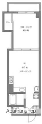 東京都中野区中野２丁目[1DK/30m2]の間取図