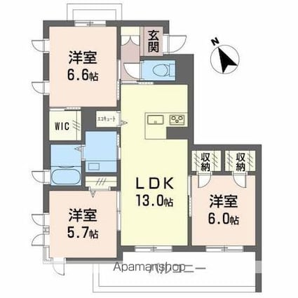 エテルナ・Ｍ[3LDK/71.95m2]の間取図