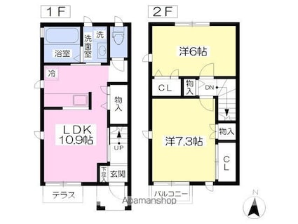ジュピターＢ[2LDK/58.87m2]の間取図