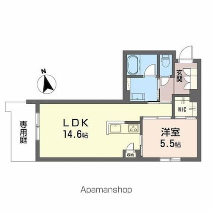 リバーサイドクレド[1LDK/47.84m2]の間取図