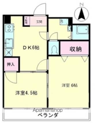 東京都練馬区豊玉北５丁目[2DK/37.1m2]の間取図