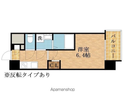 エスリード　ザ・イーストレジデンス大阪城[1K/21.83m2]の間取図