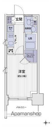 エスティメゾン大島[1K/22.8m2]の間取図
