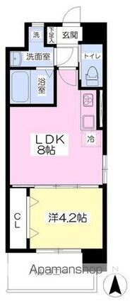 Ｓｔｒａｔｏｃａｓｔｅｒ市駅西[1LDK/31.63m2]の間取図