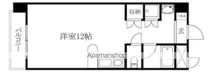 コスモスハイツ道後[1R/27.09m2]の間取図