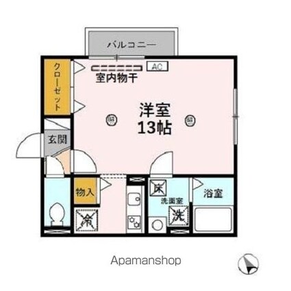 センチュリオン　Ａ[1K/34.72m2]の間取図