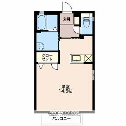 クラーレ[1R/36.27m2]の間取図
