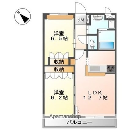 レマルージュ[2LDK/57.33m2]の間取図