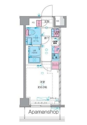 ＧＥＮＯＶＩＡお花茶屋Ⅱｓｋｙｇａｒｄｅｎ[1K/20.88m2]の間取図
