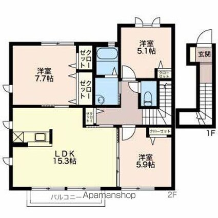 シャルマンカーサＮ[3LDK/78.07m2]の間取図