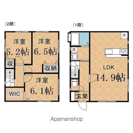 グランソフィアレイリー　Ｅ[3LDK/76.59m2]の間取図