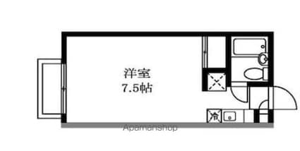 東京都世田谷区弦巻２丁目[1R/17m2]の間取図