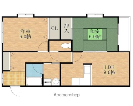 サンロイヤル幸栄[2LDK/52.94m2]の間取図