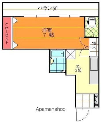 東一万ビル[1K/20m2]の間取図